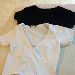 2 crop wrap brandy Melville tops
